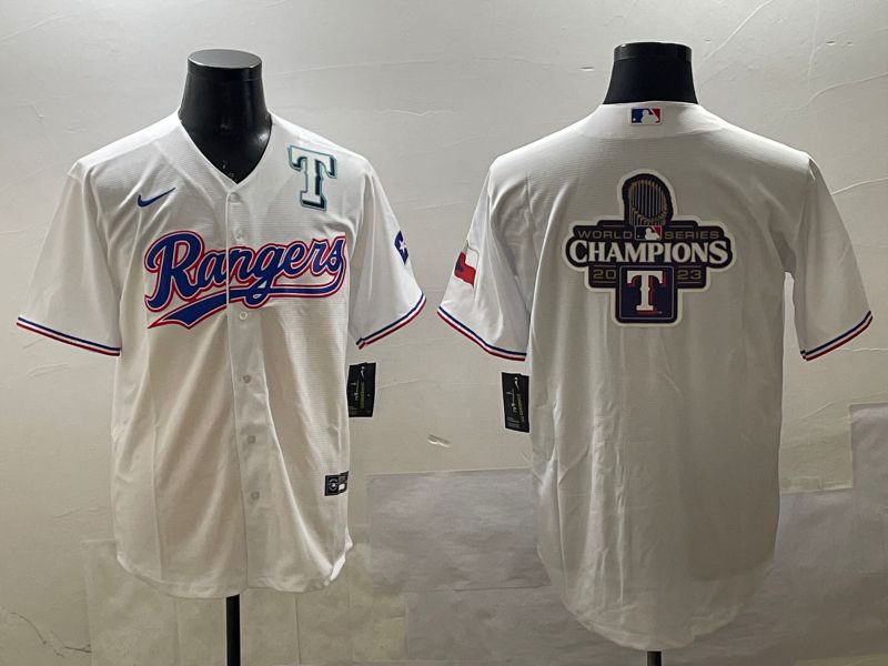 Men Texas Rangers Blank White Game 2025 Nike MLB Jersey style 15